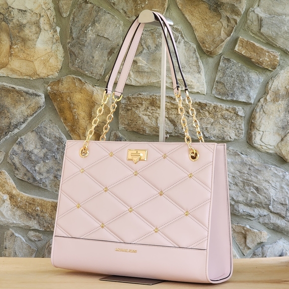 Michael Kors Serena Large Shoulder Bag Pink - Picture 1 of 8